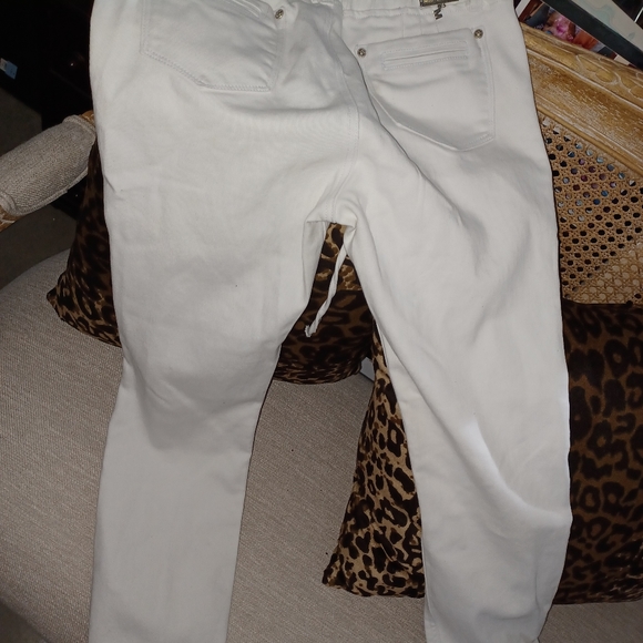 Girls White Denim Jeans - Picture 2 of 2